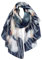 DAMILY Leichter Schal für Damen, modisch, Blumenmuster, Wickeltuch, bequem, Stola aus Baumwolle, marineblau, 180*90cm