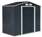 sweeek - Abri de Jardin en métal - Houtland. 2.71 m² Anthracite - Cabane à Outils avec Double Portes coulissantes. kit de Fixation Sol Inclus. L 213 x P 131 x H 185cm