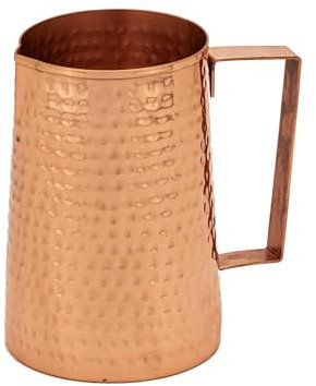 NKlaus Brocca di rame martellato 1500 ml – puro rame (100%) fatta a mano, caraffa in rame ayurvedico 16155