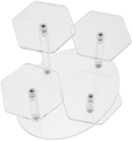 HOLIDYOYO Acrylic Display Rack 4-tier Stepped Jewelry Stand Large Model Display Holder for Collectibles and Figurines