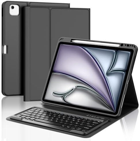 WINCHKING Clavier pour iPad Air 13 Pouces M3 2025 - Coque Clavier pour iPad Air 13 Pouces M2 2024, AZERTY