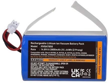 Zhyepou Compatible For Shark Vacuum Cleaners. RVBAT850 Replacement Battery 14.8V 2800mAh Lithium Ion High Capacity Battery Pack For Cordless Vacuums