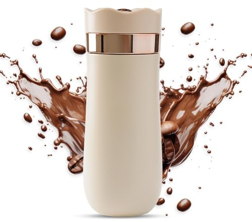 Matybobe Portable French Press Travel Mug 320ml/11oz Stainless Steel Double Wall Insulated Coffee Maker for Ground Coffee and Tea Leaves On-The-Go Use No Leak Hot/Cold Brew Coffee Press
