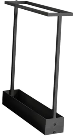 Homyl Tennis Racket Stand Metall Aufbewahrungsregal Sportgeräte Organizer Halterung Displayständer Schwere Ausführung Platzsparend für Fitnessstudio Schule, Schwarz