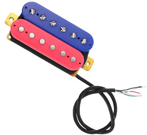 Beaupretty Micros Guitare Électrique Double Bobinage Ajustable Micro Manche et Chevalet avec Cadre Métallique Réglable et Sonorité Équilibrée pour Remplacement