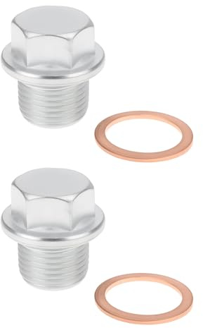 EMSea 2X Magnetische Ölablassschraube mit Dichtungen 3924147 3920773 M18x1,5x12 Kompatibel mit Dodge Ram 12V Motor