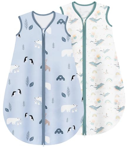 Yukkidds Baby Sleeping Bag 0.5 Tog, Summer Sleep Sack 6-12 Months