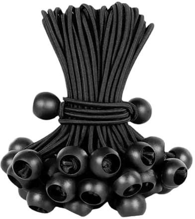 10er-Pack elastisches Kugelseil mit Kunststoffenden for die Befestigung von Camping-Überdachungszelten im Freien(20cm)