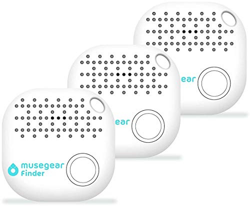 musegear Schlüsselfinder mit Bluetooth App aus Deutschland I Maximaler Datenschutz I weiß 3er Pack I Für iOS & Android I Schlüssel Finden