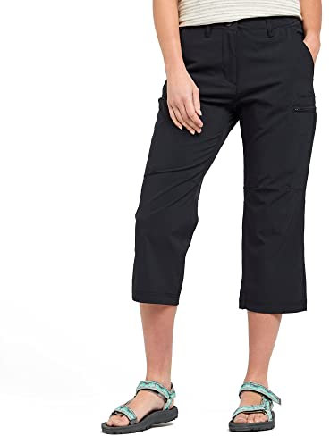 Peter Storm Women's Stretch Crop Trousers, Women's 3/4 Length Walking Trousers, Outdoors Clothing, Black, 12