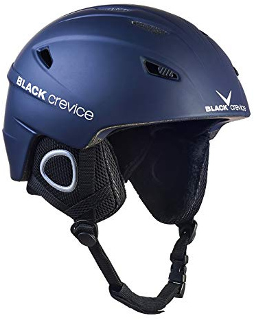 Black Crevice Skihelm Kitzbühel I Ski-Helm in sportlichem Design I Skihelm Herren & Damen I Skihelm aus Polycarbonat I Atmungsaktiver Ski-Helm I Größenverstellbar