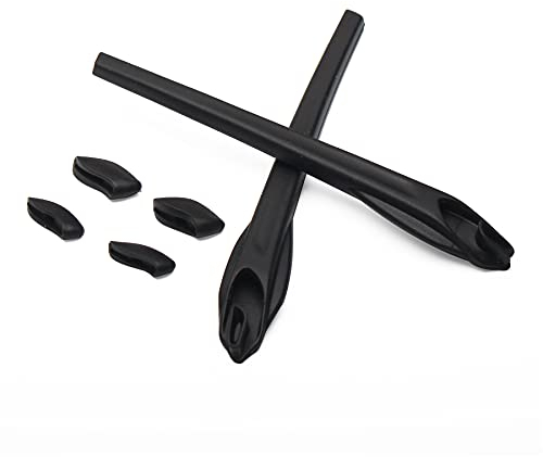 Schwarze Ohrensocken und Nasenpads für Oakley Flak 2.0/Flak 2.0 XL Sonnenbrillees