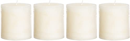 Brandsseller Stumpenkerze 4er Set 7x7,5 cm Weihnachtskerze Adventskranz Creme