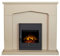 Adam Cotswold Fireplace in Stone Effect with Oslo Electric Inset Stove in Black, 48 Inch