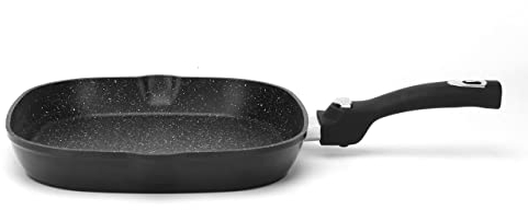 Cheffinger Grillpfanne Abnehmbarer Griff Induktion Ø28cm Pfanne Marmor praktisch