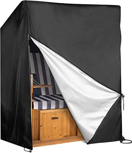Funda Protectora para Sillón de Playa, Cubierta Sillón de Playa de 210D Oxford, Funda Impermeable Cubierta para Silla de Playa de Mimbre, Protección UV Transpirable