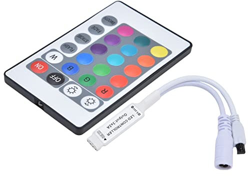 01 02 015 Contrôleur, télécommande Universelle 24 Touches IR Plusieurs Modes pour Bande de lumière Douce pour Lampe de rondelle Murale pour Source de lumière ponctuelle