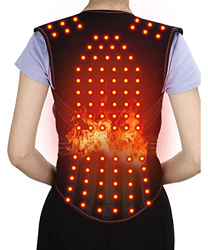 Fransande Vollständige Rückenstützgürtel, 108 Magnete, selbstheizende Taille Rücken Bandage Weste Lendengurt Wirbelsäule Schulter Nacken Haltungskorrektur Gürtel für Damen und Herren (XL)