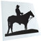 Kiwistar - Autoaufkleber - Mattschwarz - 40x36cm Cowboy mit Pferd Steppe Aufkleber für Auto, Laptop, Fahrrad, LKW, Motorrad mehrfarbig JDM Decal Racing