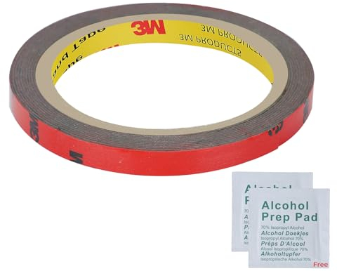 3M CP5108 doppelseitiges Klebeband Extra stark Profiband Acrylschaumband Schaumklebeband Metall lackierte Oberflächen Automobil Spoiler Seitenvisier (3M CP5108, 10mm x 3meter) similar to 3M 4229P