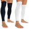 CityComfort Football Sock Sleeves for Men and Teenagers - Leg Warmers Shin Guard Sleeves - One Size for Football and Sports (White/Navy, 2 Pack)