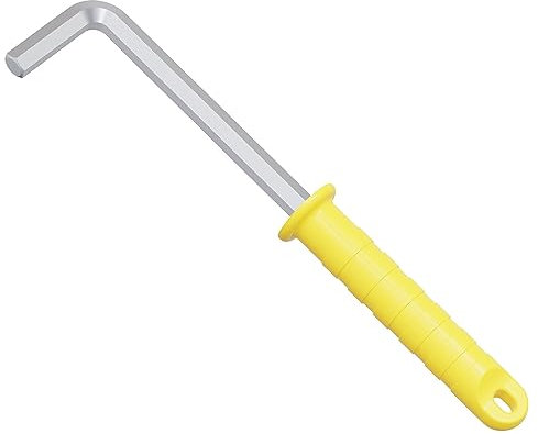 FOCMKEAS 17mm Sechskantschlüssel Inbusschlüssel, Innensechskantschlüssel, L-förmiger langer Arm CR-V Reparaturwerkzeug mit Kunststoffgriff