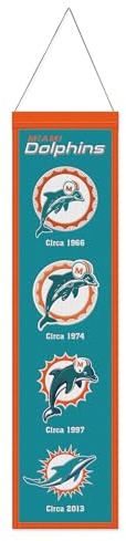Miami Dolphins EVOLUTION NFL Wool Banner 80x20cm