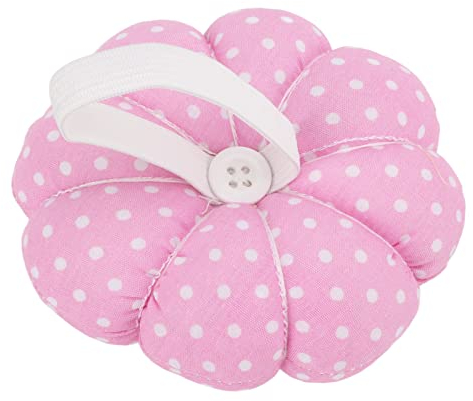 Handgelenknadelkissen Nadelkissen Nähzubehör Kürbisblumen Werkzeuge Nähen Nadelkissen (Kürbisnadeln (rosa mit weißen Punkten))