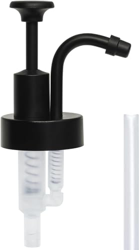 Seifen- und Lotionspenderpumpe, leichtgängige Pumpe, Ersatz für runde 33 mm Halsflaschen, rostfrei und auslaufsicher, für Seifenlotion-Flaschen, Upcycling (mattschwarz)