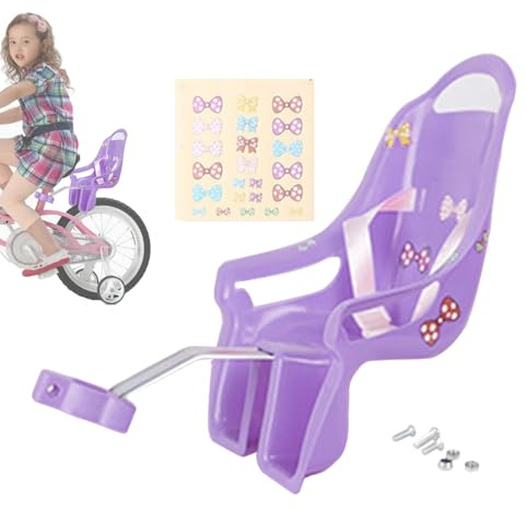 Asiento de Bicicleta para muñeca | Porta muñecas para Bicicleta | Asiento de muñeca para niños con Pegatinas DIY para niñas | Asiento de muñeca | Accesorios de Bicicleta para niños.