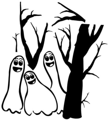 BESTonZON Halloween toter Baum-Geist-Wandaufkleber Halloween-Wandaufkleber Schaufensteraufkleber Halloween-Aufkleber Geister Aufkleber Persönlichkeit Applikationen PVC