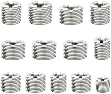 10 Stück Gewindeeinsatz m6 auf m8 x 15mm, Repair Tool Innengewinde Metrisch,Edelstahl Gewindeeinsatzschraube für Automobilen Dampfturbinen Mechanischen Geräten