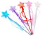 BinPhorm Baguette de Fée,5 PCS Princesse Baguette Étoile Baguettes Magique pour Fille à Paillettes Fairy Wands for Kids pour Fête d'anniversaire Noël Halloween