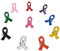 ROYALEAD Lot de 10 broches en forme de ruban en émail pour la sensibilisation au cancer du sein et l'espoir, Métal