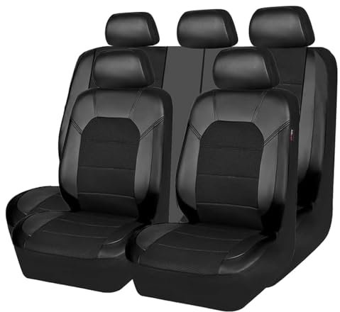 MNNGGGO 9 Stück Autositzbezüge,für Ford Mondeo MK5 2015-2023,Sitzbezug aus PU-Leder Komplett-Set mit Zubehör,C