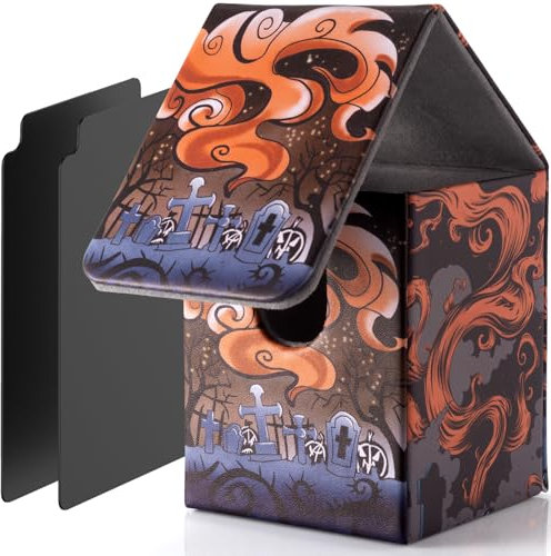 JoyHood Box Porta Carte per Carte MTG, Contiene 100 + Carte Singola, Scatola per Carte da Collezione Compatibile con Carte TCG/OCG/YGO, con 2 Separatori di Carte Premium (Richiamo di un Negro)