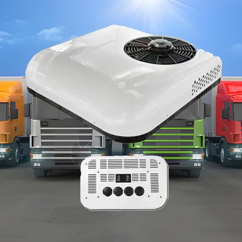 Aihexun Aire Acondicionado Autocaravana, Aire Acondicionado eléctrico para Techo de Caravana, Aire Acondicionado 12V Camion, 12V 24Vaire Acondicionado para Coche con Aire Frío Verano.,Blanca,12v