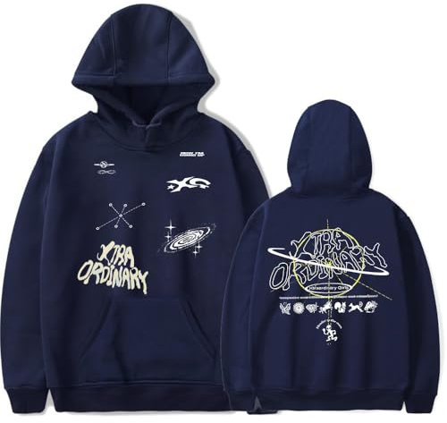 SKALSDVXC XG Merch Hoodies New Album Fan Merch Langarm-Anzug, Damen/Herren, klassisches Sweatshirt (blau, Größe 4XL), blau, 4XL