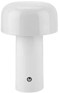 Luxus - Tischlampe Touch - Luna - Weiß - H30 x Ø16 - Terrassenlampe - Schreibtischlampe - LED - Wiederaufladbar - Dimmbar - Kabellos - Batteriebetrieben - Tischlampe für innen und außen