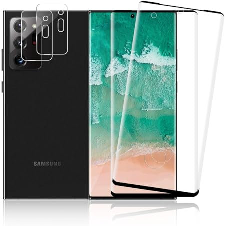 VSEER 2+2 Stück Schutzfolie für Panzerglas für Samsung Galaxy Note 20 Ultra 5G, Keine Luftblasen Ultra-Klar Kameraschutz für Samsung Note 20 Ultra Folie, 3D 9H Härte Schutzglas für Note 20 Ultra 5G