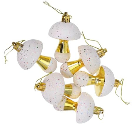 HOLIDYOYO 6stücke Pilz-hängeornamente Für Weihnachtsbaum Pilz-weihnachtsdeko Weihnachtspilz-Ornamente Baum-hängeornamente in Pilzform Weihnachtsbaumschmuck Weihnachtsparty-Dekorationen