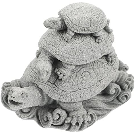 Milisten Sandsteinschildkröte Dekoration Für Aquarium Und Garten Miniatur Gartenornament Langlebige Schildkrötenfigur Für Party Und Wohnzimmergestaltung