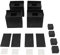 Anti Vibration Pads Heavy Duty Non Slip Furniture Risers Provide Extra Space for Bed Sofa Chair Made of High Strength Plastic Size 12x10.5x6.3cm 4 PCS