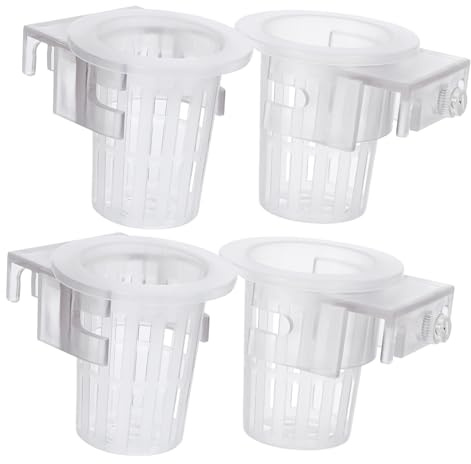 DOITOOL 4 Stück Aquarium Pflanzkörbe aus Kunststoff Hängender Pflanzenhalter für Wasserpflanzen zur Dekoration im Aquarium und Aquariumlandschaft