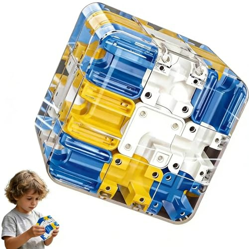 Large 3D Labyrinth Würfel, 3D Maze Cube Komplexes Labyrinth Puzzle Mit Rollenden Kugeln, Logikspiele Knobelspiele Für Erwachsene, Zauberwürfel Spielzeug Interaktives