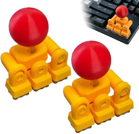 Wanixue 2Pcs Keyboard Joystick | 4 Way Functional Joystick Keycap | 3D Printed Joysticks & Directional Keycaps For Mechanical Keyboard, Novelty Arcade Stick Adapter Button Attachment