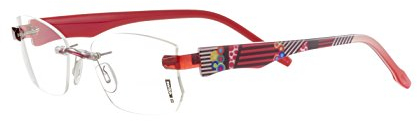 Switch it! Garnitur mit Muster - Acetat Wechselbügel in verschiedenen Farben (2255: rot-schwarz-weiß, innen rot)