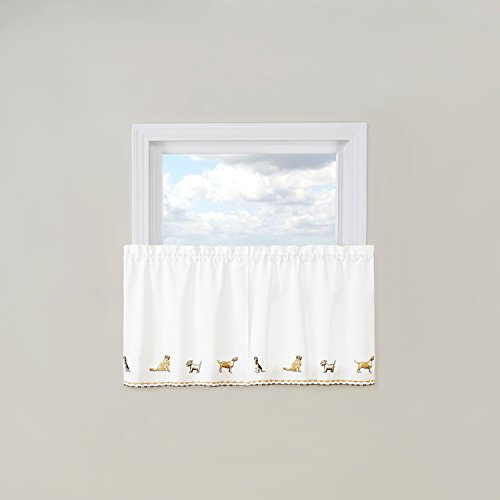 Renaissance Home Fashion Hunde Bestickt Schicht Paar, Natur, 142,2 x 91,4 cm