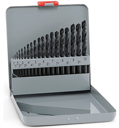 ALPEN Bohrer-Kassetten Set PRO KM (19-tlg., Ø 1,00 – 10,00 x 0,5 mm, mit speziellem Kreuzanschliff, hohe Rundlaufgenauigkeit, Spiralbohrer, Bohrsortiment) 0000110311100