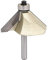 XMHF 1/4-inch Shank 1-inch Cutting Length Ball Bearing 45 Degree Chamfer Corner Router Bit Two Flutes Corner Router Bit Silver Tone